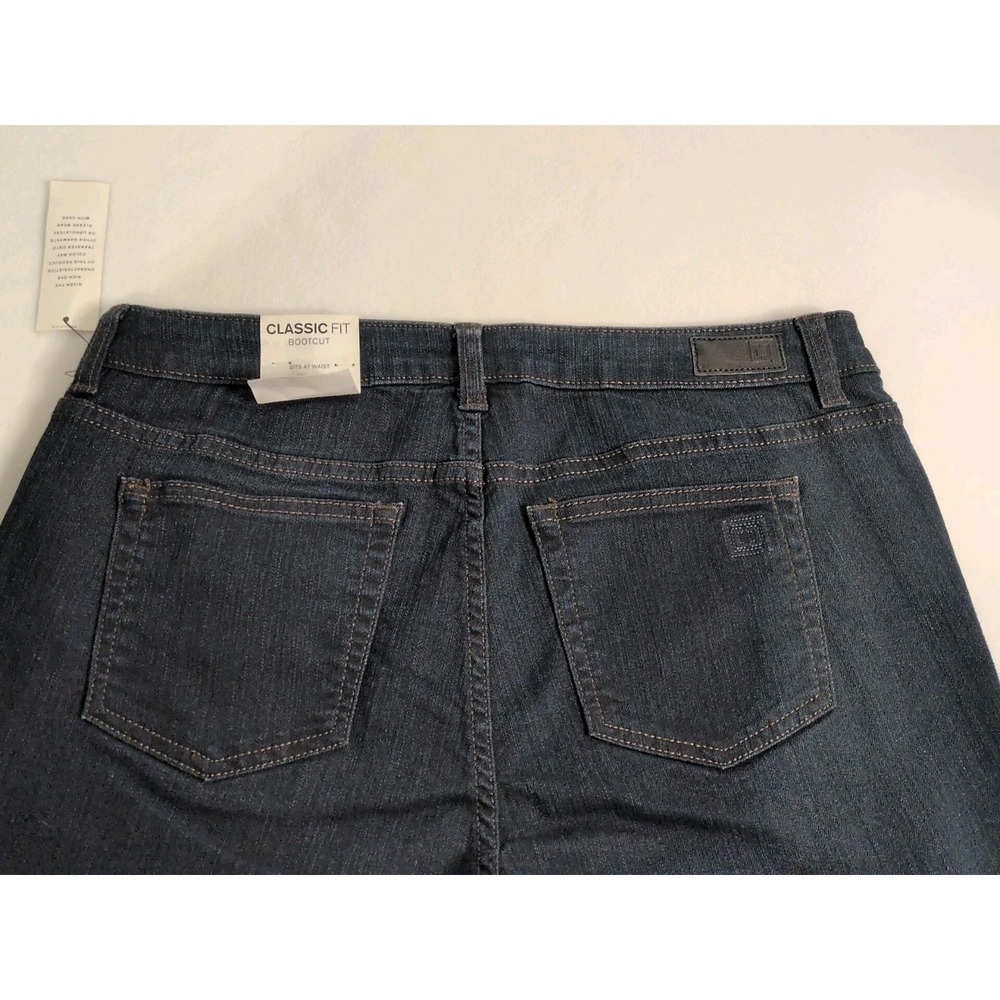 Liz Claiborne Women's Jeans Dark Rinse Wash Boot Cut Size 10 New With Tags - Picture 7 of 7